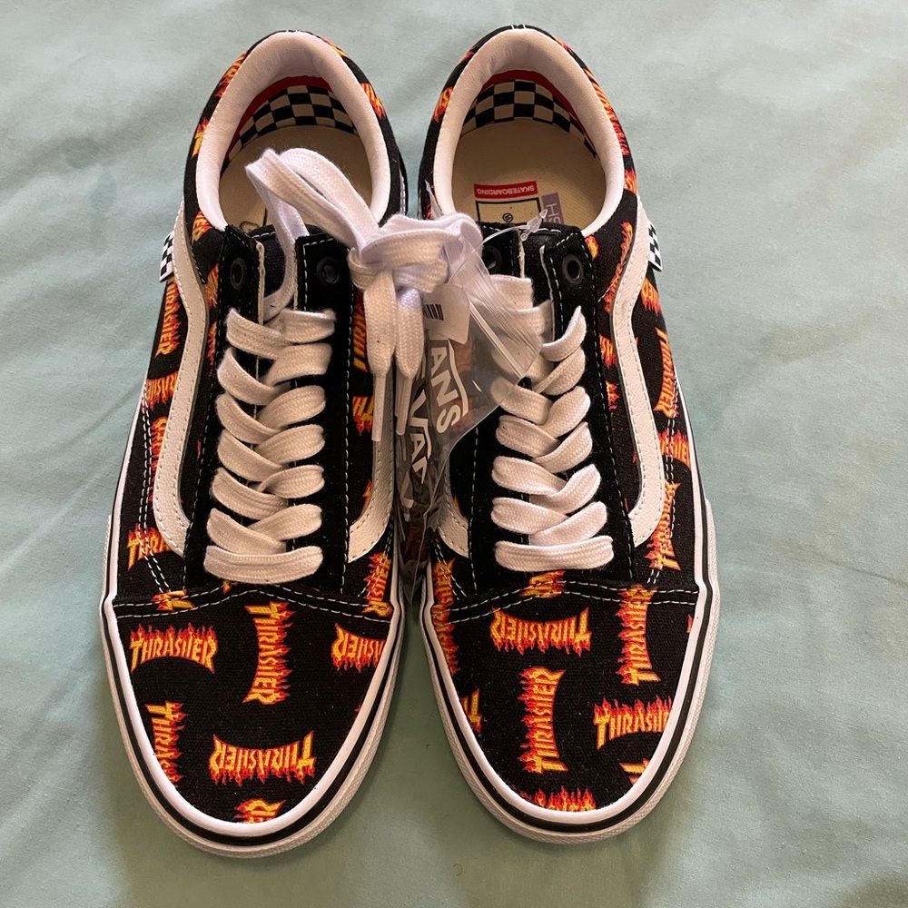 Vans Black and Red Skate Shoes